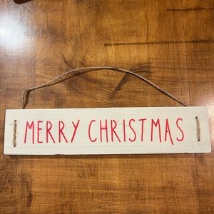 Merry Christmas wall hanging sign